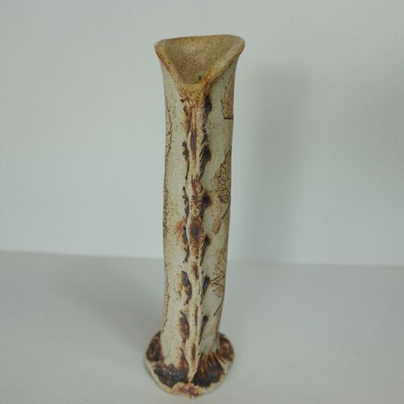 Pottery Vase Foliage Signed - Picture 3 of 8